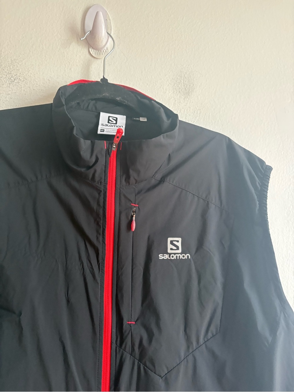 Salomon Sz XXL Fast Wind Clima Wind Cycling Black Sleeveless Full Zip Vest - Picture 6 of 9
